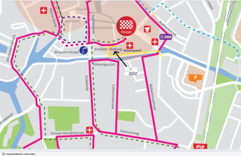 Op zondag 31 mei andere route naar het museum